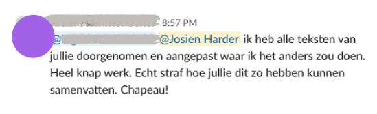 Slack bericht 2